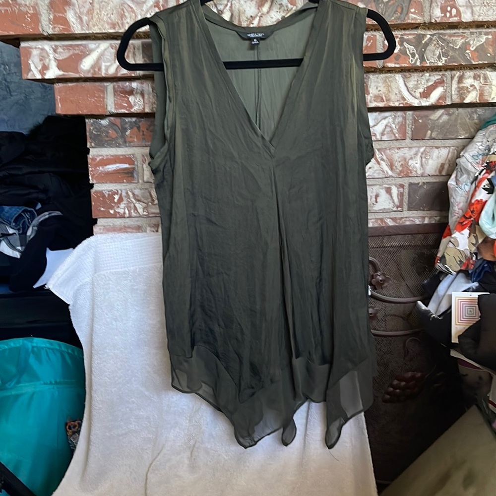 Silky Olive Green Tank